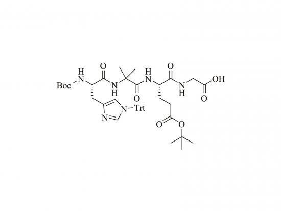 ((s) -5- (tert-Butoxy) -2- (2 - ((s) -2 - ((tert-Butoxycarbonyl) amino) -3- (1-trityl-1h-imidazol-4-yl) propanamido ) -2-Methylpropanamido) -5-oxopentanoyl) glycin [boc-his (trt) -aib-glu (otbu) -gly-oh] 