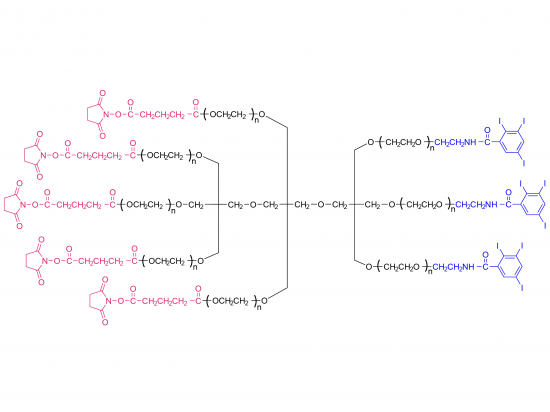 (SG)5-8-armiges PEG-(TIB)3(Amid)(TP)
