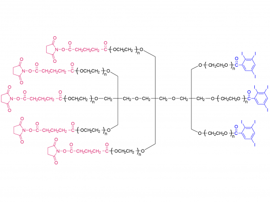 (SG)5-8-armiges PEG-(TIB)3(Ester)(TP)