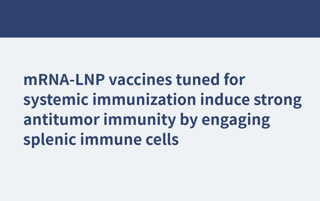 Auf systemische Immunisierung abgestimmte mRNA-LNP-Impfstoffe induzieren eine starke Antitumor-Immunität durch Aktivierung von Milz-Immunzellen