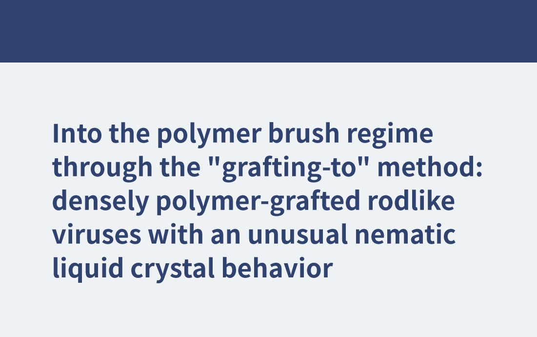 Durch die „Grafting-to“-Methode in das Polymerbürstenregime: dicht polymergepfropfte stäbchenförmige Viren mit einem ungewöhnlichen nematischen Flüssigkristallverhalten