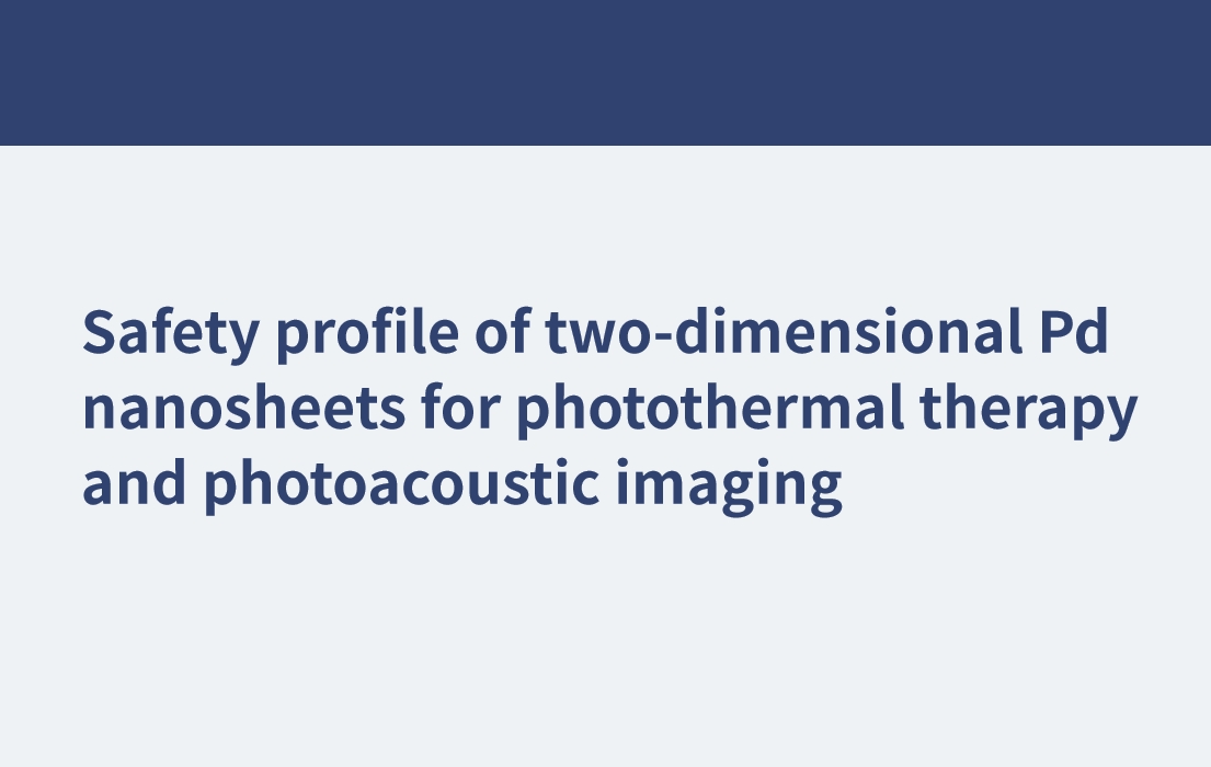 Sicherheitsprofil zweidimensionaler Pd-Nanoblätter für die photothermische Therapie und photoakustische Bildgebung