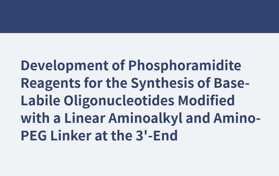 Entwicklung von Phosphoramidit-Reagenzien für die Synthese basenlabiler Oligonukleotide, modifiziert mit einem linearen Aminoalkyl- und Amino-PEG-Linker am 3'-Ende