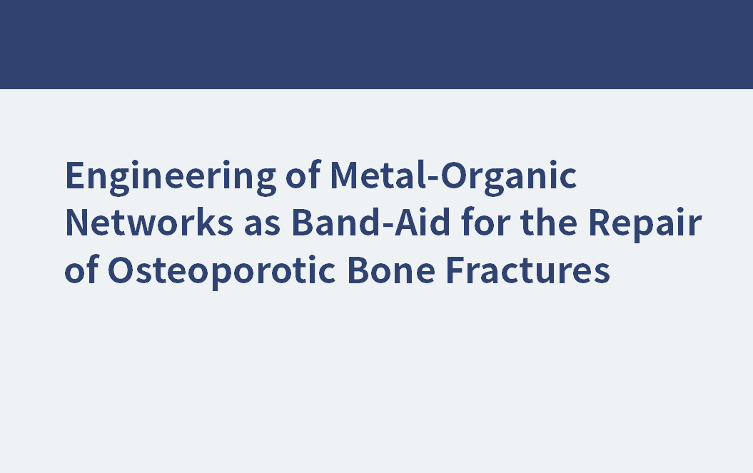 Entwicklung von metallorganischen Netzwerken als Pflaster für die Reparatur osteoporotischer Knochenbrüche