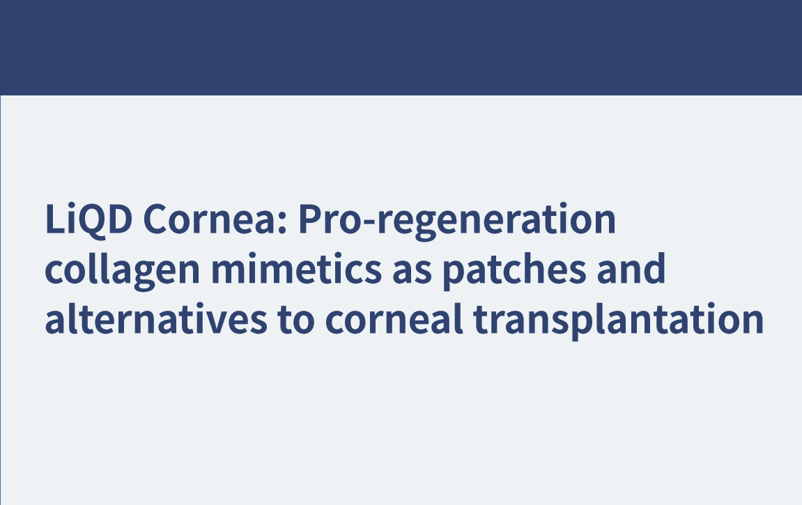 LiQD Cornea: Regenerationsfördernde Kollagenmimetika als Patches und Alternativen zur Hornhauttransplantation