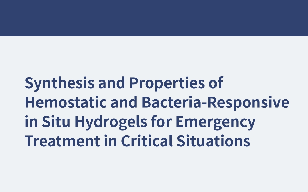Synthese und Eigenschaften von hämostatischen und auf Bakterien reagierenden in situ Hydrogelen für die Notfallbehandlung in kritischen Situationen