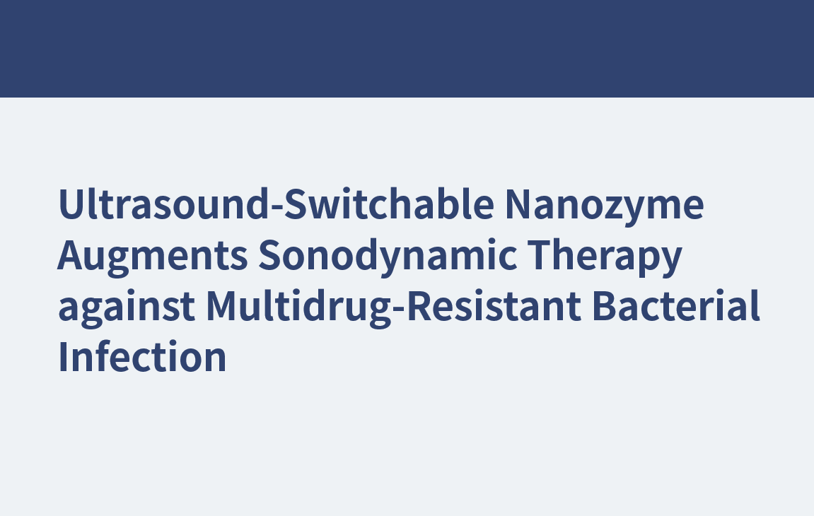 Ultraschallschaltbares Nanozym ergänzt die sonodynamische Therapie gegen multiresistente bakterielle Infektionen
