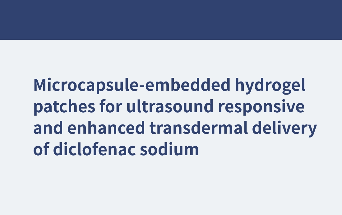 In Mikrokapseln eingebettete Hydrogelpflaster für eine auf Ultraschall reagierende und verbesserte transdermale Abgabe von Diclofenac-Natrium